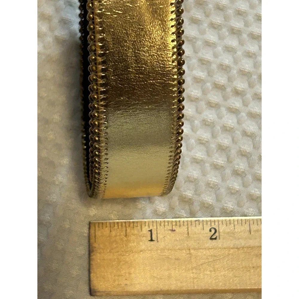 Two Blondes - Women's - Gold Colored Belt Genuine Soft Leather Buckle - 1